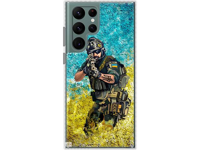 Чехол бампер патриотический EndorPhone Samsung Galaxy S22 Ultra Воин ЗСУ (5311pc-2500-26985)