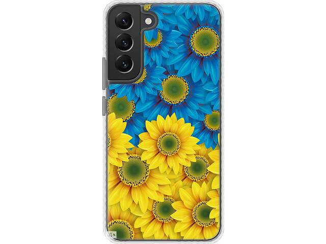 Чехол бампер патриотический EndorPhone Samsung Galaxy S22 Plus Жёлто-голубые цветы (1048pc-2495-26985)