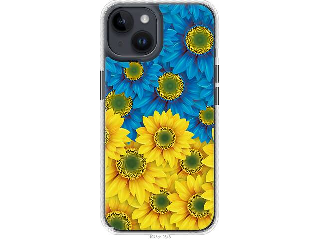 Чехол чехол bumper magsafe патриотический Endorphone iPhone 14 Жёлто-голубые цветы (1048pm-2648-26985)