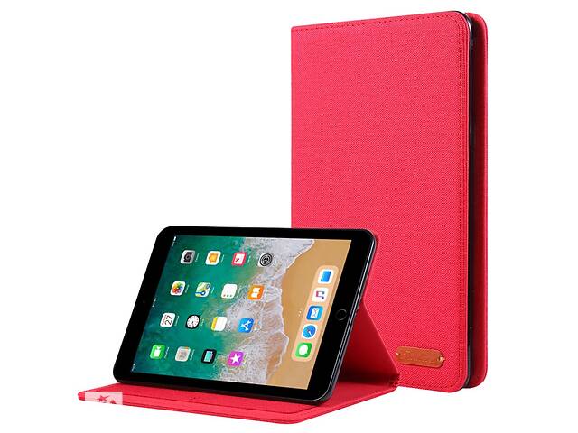 Чехол Cloth Pattern Case для Apple iPad 5 2017 / iPad 6 2018 9.7' (Wake / Sleep) Red