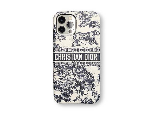 Dior Case Iphone 13 Pro In Grey Toile De Jouy in White