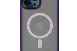 Чехол Epik Metal Buttons with MagSafe для Apple iPhone 14 Pro Max Темно-фиолетовый