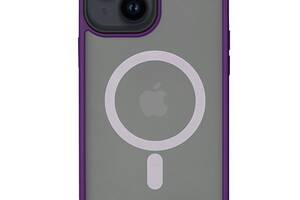 Чехол Epik Metal Buttons with MagSafe TPU+PC для Apple iPhone 14 Plus Темно-фиолетовый