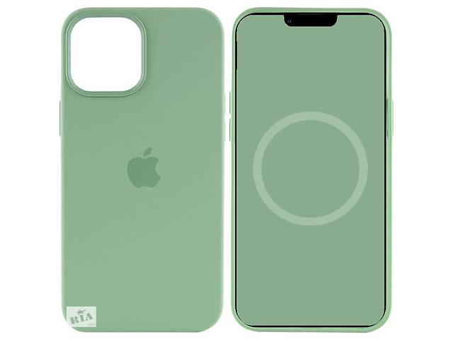Чехол Epik Silicone case AAA full with Magsafe and Animation Apple iPhone 12 Pro Max 6.7' Зеленый / Pistachio