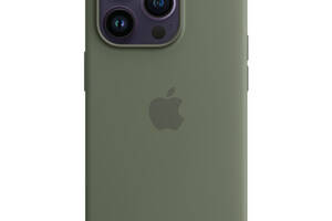 Чехол Epik Silicone case AAA full with Magsafe Apple iPhone 14 Pro 6.1' Зеленый / Olive