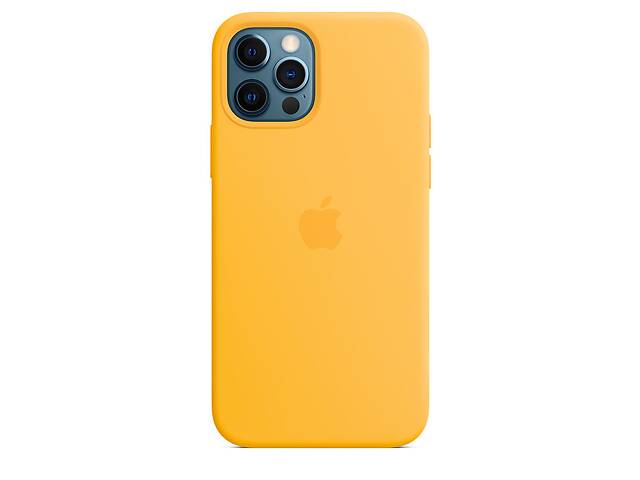 Чехол Epik Silicone case AAA full with Magsafe Apple iPhone 12 Pro / 12 6.1' Желтый / Sunflower