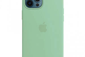 Чехол Epik Silicone case AAA full with Magsafe Apple iPhone 12 Pro Max 6.7' Зеленый / Pistachio