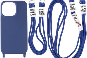 Чехол Epik TPU two straps California Apple iPhone 13 Pro Темно-синий / Midnight blue