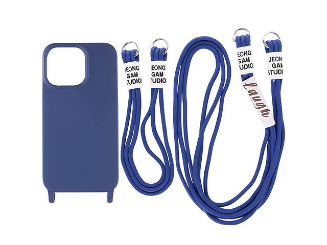 Чехол Epik TPU two straps California Apple iPhone 13 Темно-синий / Midnight blue