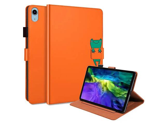 Чехол-книжка Animal Wallet Apple iPad Air 4 / 5 2020 / 2022 10.9 Frog Оранжевый