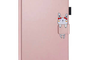 Чехол-книжка Animal Wallet Apple iPad Mini 6 Wake / Sleep Rabbit Розовое золото