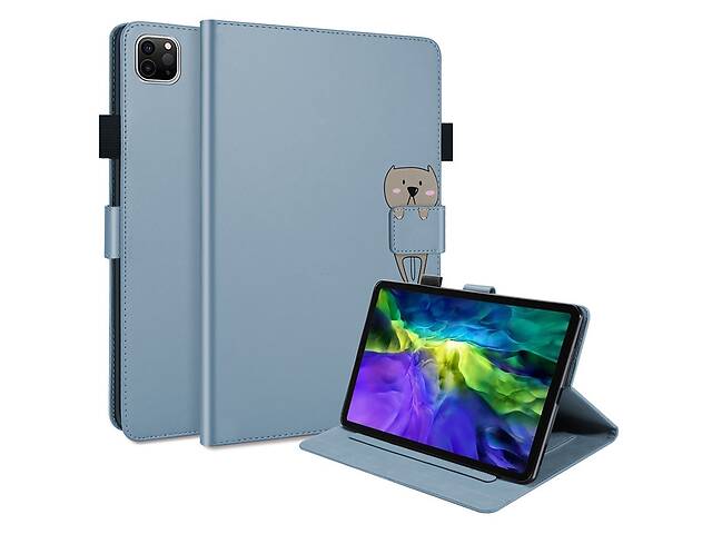 Чехол-книжка Animal Wallet Apple iPad Pro 11 2018 /2020 / iPad Air 10.9 2020 Wake / Sleep Bear Голубой