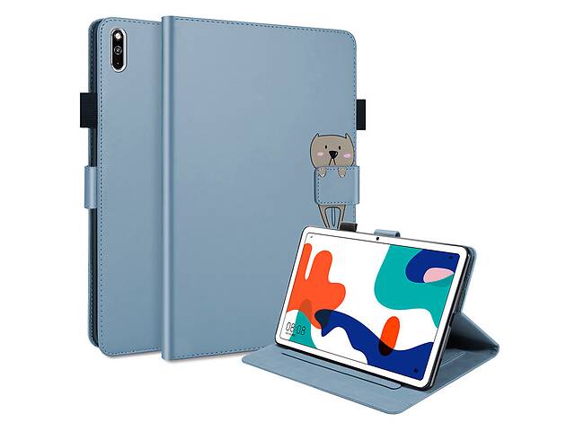 Чехол-книжка Animal Wallet Huawei MatePad 10.4 2021 Bear Голубой