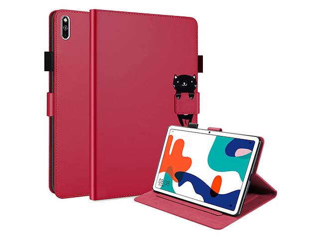 Чехол-книжка Animal Wallet Huawei MatePad 10.4 2021 Cat Красный