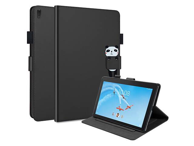 Чехол-книжка Animal Wallet Lenovo Tab M10 / P10 Первое поколение Panda Черный