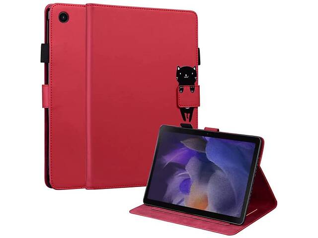 Чехол-книжка Animal Wallet Samsung Galaxy Tab A8 10.5 2021 X200 / X205 Cat Красный