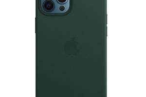 Чехол кожаный Epik Leather Case AAA with MagSafe Apple iPhone 12 Pro Max Forest Green