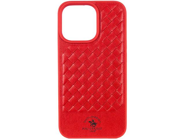 Чехол кожаный Polo Santa Barbara Apple iPhone 13 Pro Max Red