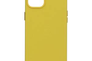 Чехол Leather Case для Apple iPhone 14 Canary yellow