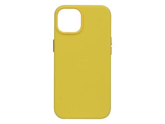 Чохол Leather Case для Apple iPhone 14 Plus Canary yellow