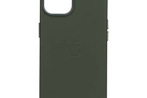 Чехол Leather Case для Apple iPhone 14 Plus Sequoia green