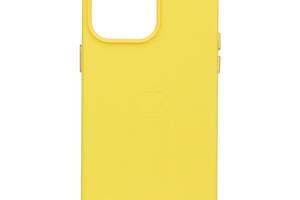 Чехол Leather Case для Apple iPhone 14 Pro Max Canary yellow
