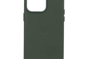 Чехол Leather Case для Apple iPhone 14 Pro Max Sequoia green