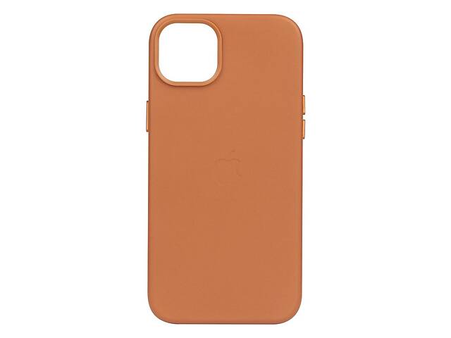 Чехол Leather Case для Apple iPhone 14 Saddle brown