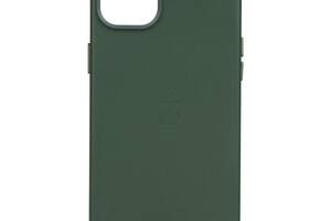 Чехол Leather Case для Apple iPhone 14 Shirt green
