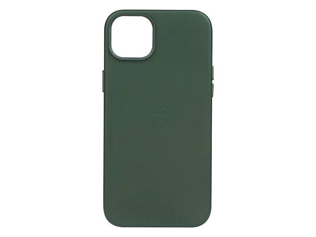 Чехол Leather Case для Apple iPhone 14 Shirt green