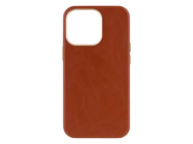 Чехол Leather Case Gold для iPhone 13 Pro Brown