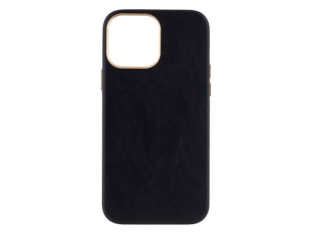 Чехол Leather Case Gold для iPhone 13 Pro Max Black