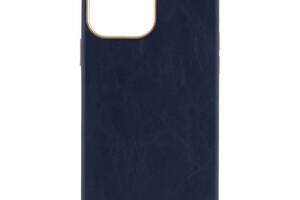 Чехол Leather Case Gold для iPhone 13 Pro Max Dark Blue