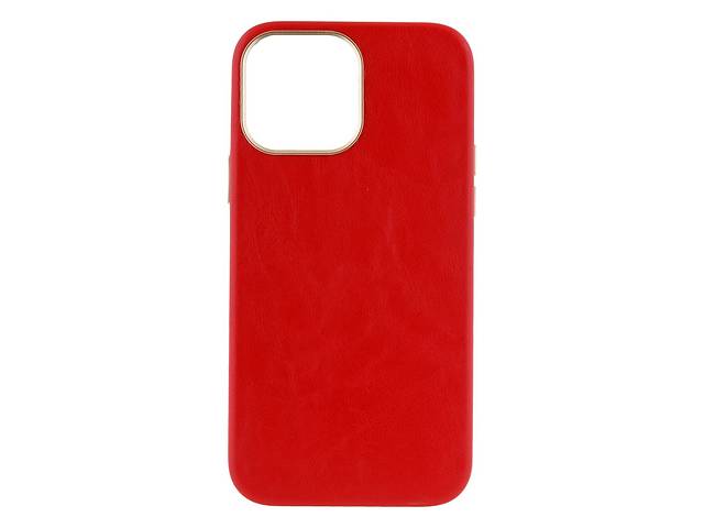 Чехол Leather Case Gold для iPhone 13 Pro Max Red