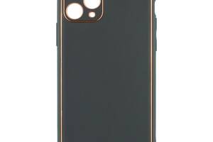 Чехол Leather Case Gold with Frame для Apple iPhone 11 Pro Navy Green