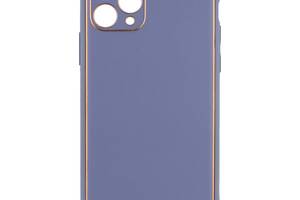 Чехол Leather Case Gold with Frame для Apple iPhone 11 Pro Gray Lilac