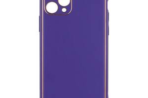 Чехол Leather Case Gold with Frame для Apple iPhone 11 Pro Purple