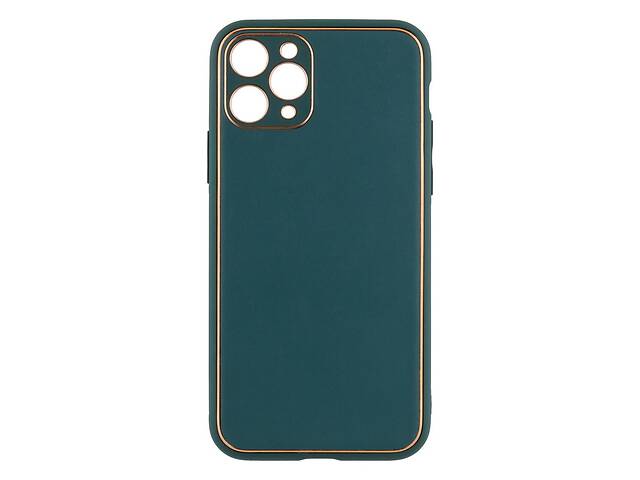 Чехол Leather Case Gold with Frame для Apple iPhone 11 Pro Dark Green