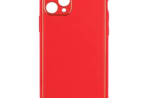 Чехол Leather Case Gold with Frame для Apple iPhone 11 Pro Red