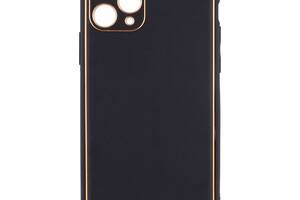 Чехол Leather Case Gold with Frame для Apple iPhone 11 Pro Black