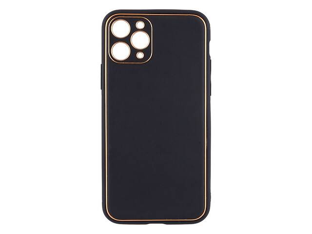 Чехол Leather Case Gold with Frame для Apple iPhone 11 Pro Black