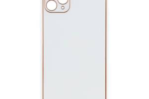 Чехол Leather Case Gold with Frame для Apple iPhone 11 Pro Max White