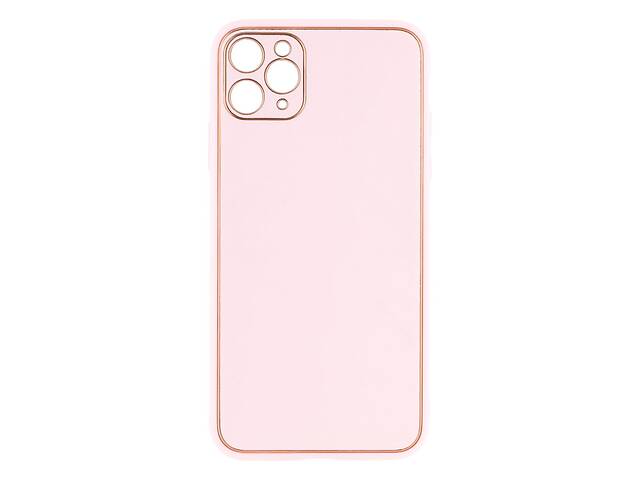 Чехол Leather Case Gold with Frame для Apple iPhone 11 Pro Max Pink