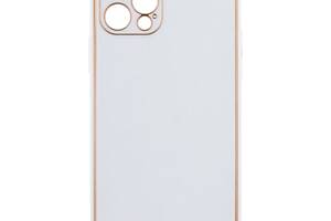 Чехол Leather Case Gold with Frame для Apple iPhone 12 6,1 дюйма White