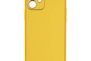 Чехол Leather Case Gold with Frame для Apple iPhone 12 Mini Yellow