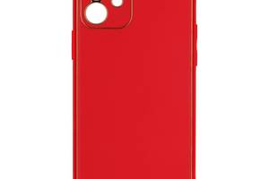 Чехол Leather Case Gold with Frame для Apple iPhone 12 Mini Red
