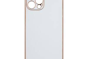 Чехол Leather Case Gold with Frame для Apple iPhone 12 Pro Max White