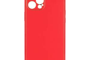 Чехол Leather Case Gold with Frame для Apple iPhone 12 Pro Max Red