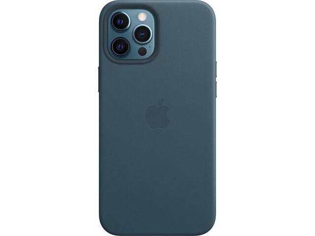 Чехол Leather Case with MagSafe iPhone 12 Pro Max Midnight Blue (Код товара:16133)