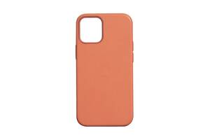 Чохол MagSafe Leather Case Full Size Apple iPhone 12/iPhone 12 Pro Gelargonidin Orange